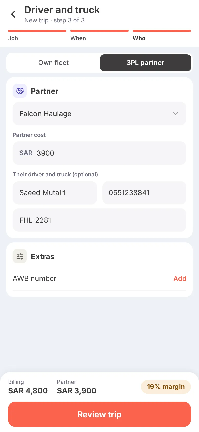 Assign a 3PL partner