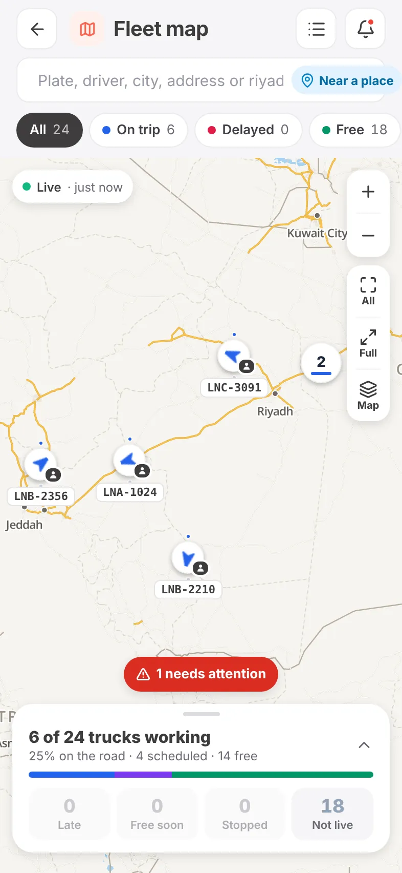 Fleet map